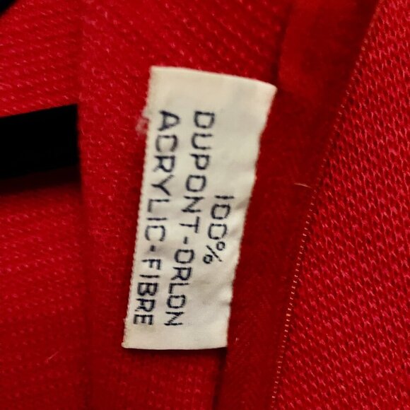 Vintage Red and Navy Sweater Dress - Picture 5 of 5